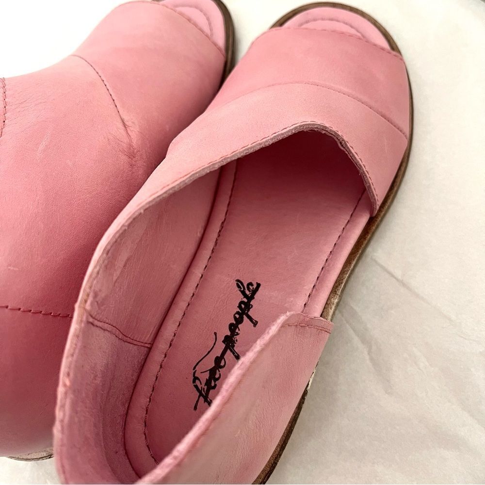Free People Mount Blanc Pink Leather Sandal in Sz 8.5 (39) New‎ in Box - Picture 11 of 13